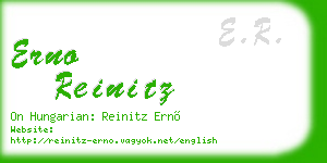 erno reinitz business card